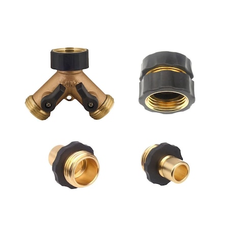 Thrifco Plumbing 4Pcs Aluminum Garden Hose Quick Connector Sets 8430384